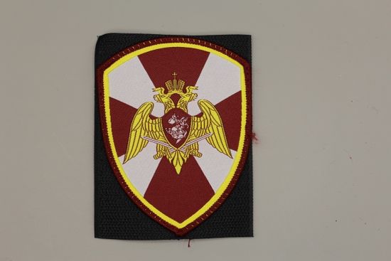 Шеврон жаккард. Росгвардия (Герб) крап. на липучке