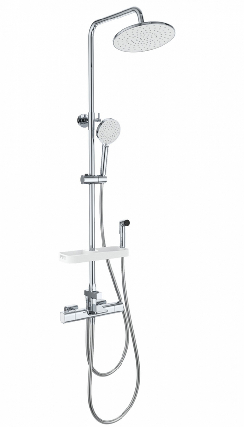 Душевая система с термостатом WONZON & WOGHAND Plate, Хром (WW-C3017-A1-CR)