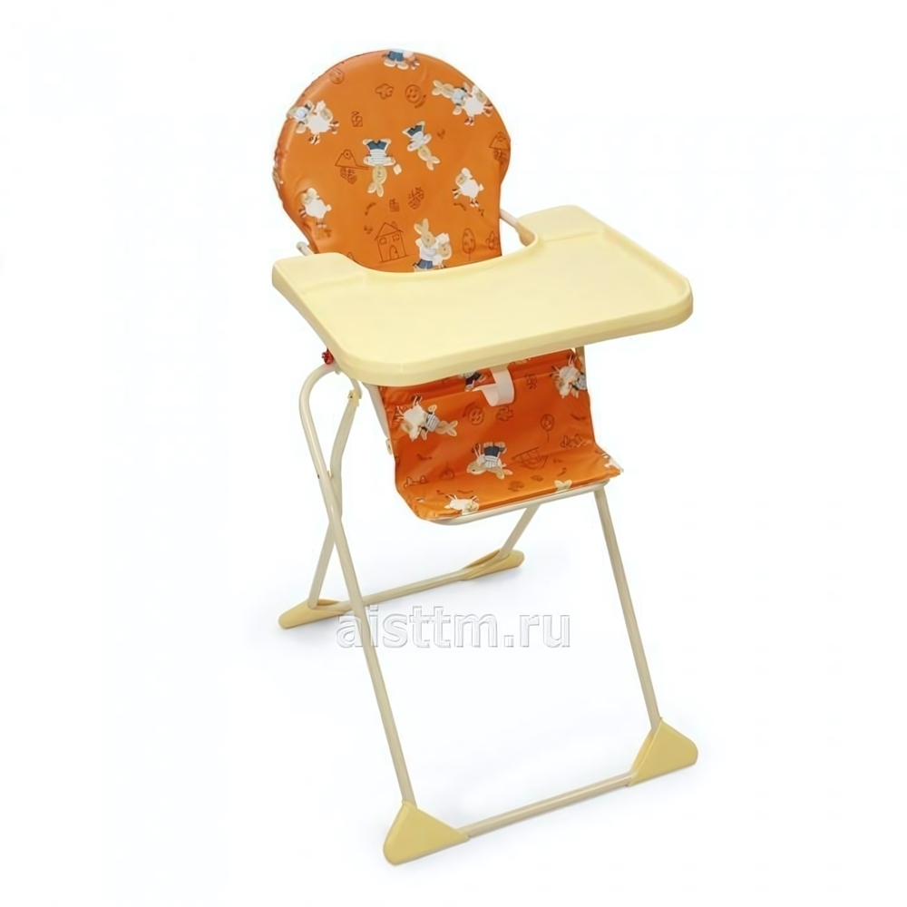 Стул для кормления "Компакт" оранжевый (Globex)