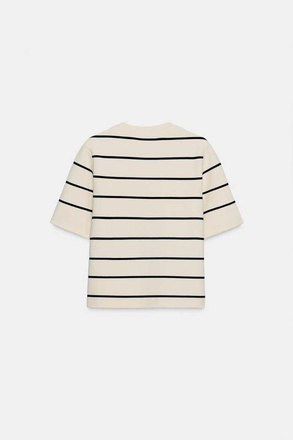 Короткорукавный трикотажный кардиган в полоску - ZARA