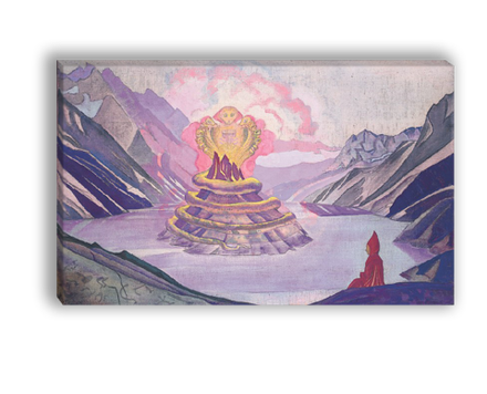 "Нагарджуна. Победитель змея", Рерих Николай Константинович, картина (репродукция)