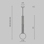 Подвесной светильник Maytoni Teatro MOD287PL-01BS