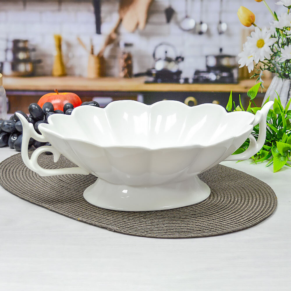 Блюдо сервировочное 37,5*25*9,5см, фарфор