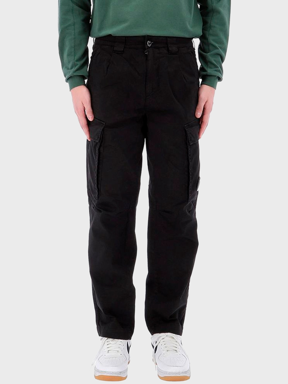 Брюки C.P. Company Sateen Stretch Sateen Loose Cargo Black