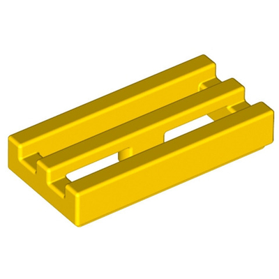 Lego Плитка 1x2 модифицированная решетка с нижней канавкой / выступом (желтый) 241224