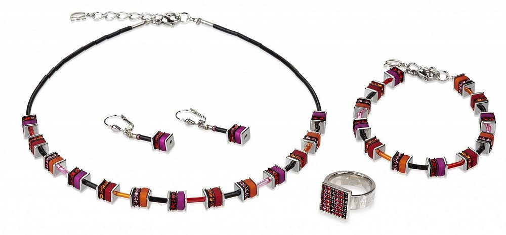 Серьги Coeur de Lion 4409/20-1500 цвет розовый, чёрный