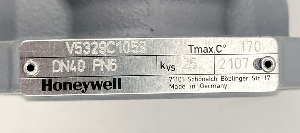 Клапан седельный трёхходовой фланцевый Honeywell V5329C1059 DN40 PN6 Kvs25 чугун