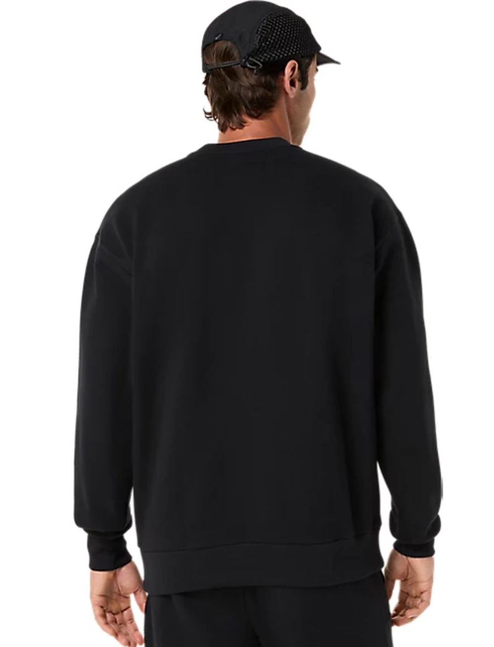 Мужская теннисная кофта Asics Fleece Crew-Neck Top Relaxed - performance black