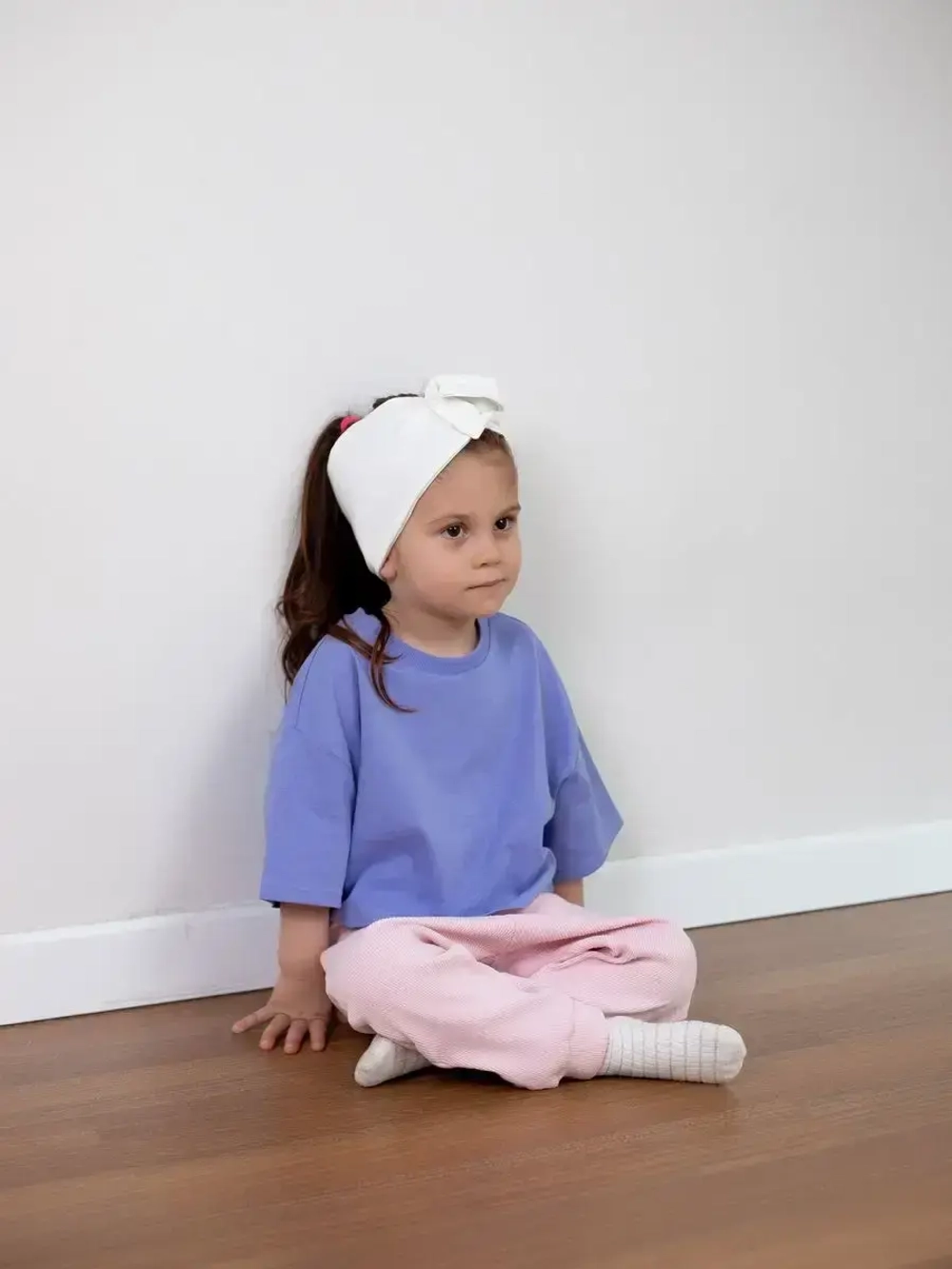 Футболка детская укороченная базовая