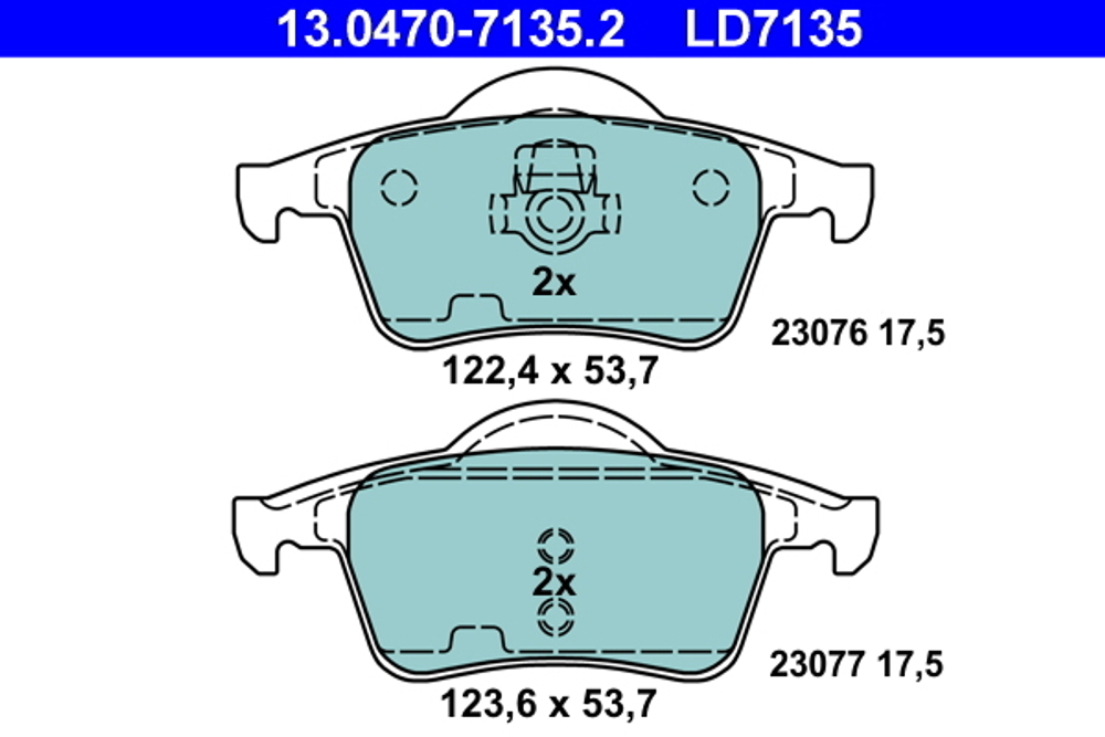 ATE - 13047071352-ATE - Brake Pad Set, disc brake