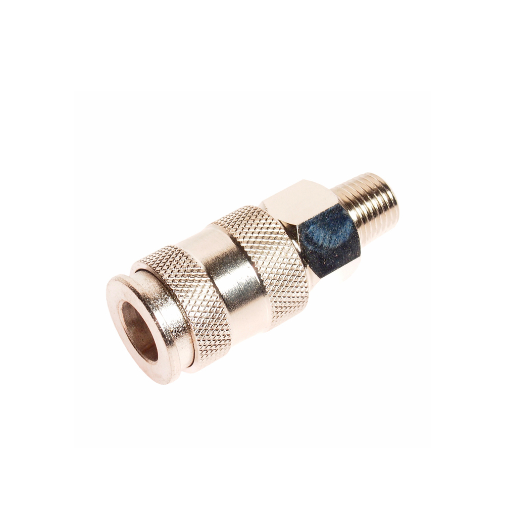 Переходник для компрессора M1/4" быстросъемный с клапаном наружная резьба JTC