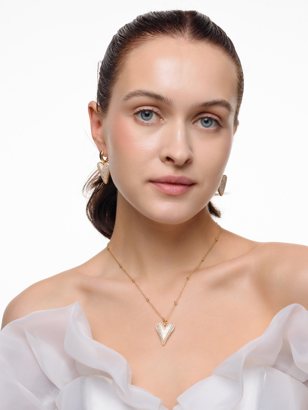 Серьги "Elongate Shine" Gold на швензе амур