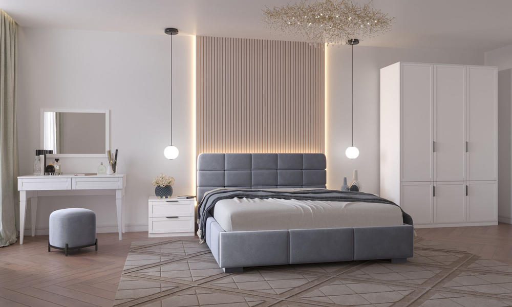 Пуфик в прихожую серый