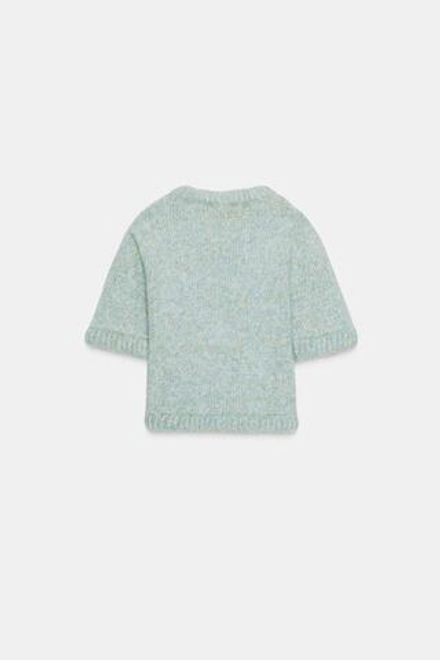 ZARA ДЖЕМПЕР С КОРОТКИМИ РУКАВАМИ, СЕРЫЙ