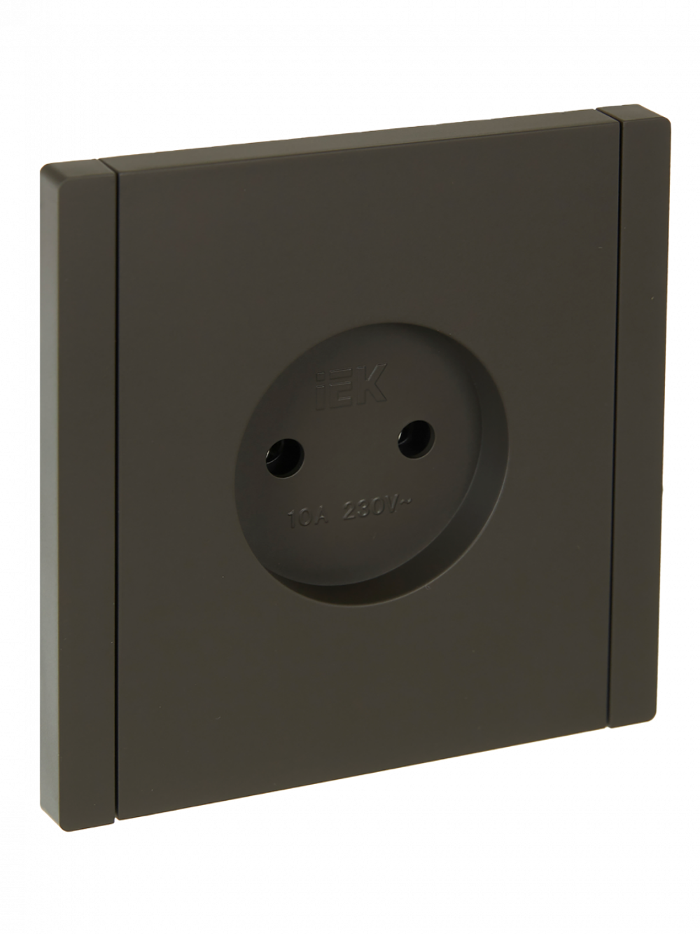 FORTE&PIANO Розетка 1-местная без заземления без защитных шторок винтовое крепление 10А FP318 серый IEK