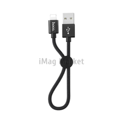 Зарядный кабель Hoco X35, USB-A - Lightning, 2.4A, 12W, 25 см, черный