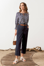 31064 Брюки женские (синий джинс)