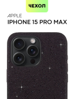 Чехол BROSCORP для Apple iPhone 15 Pro Max (арт.IP15PROMAX-CRYSTAL-BLACK )