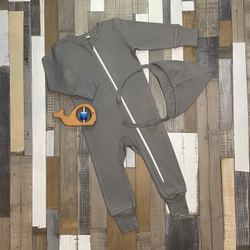 Детский комбинезон Cлип открытая нога Серый RinaAmari