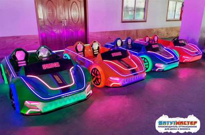 Парковый электромобиль «Спортивный кабриолет» детский, 2 места, на батареях с подсветкой