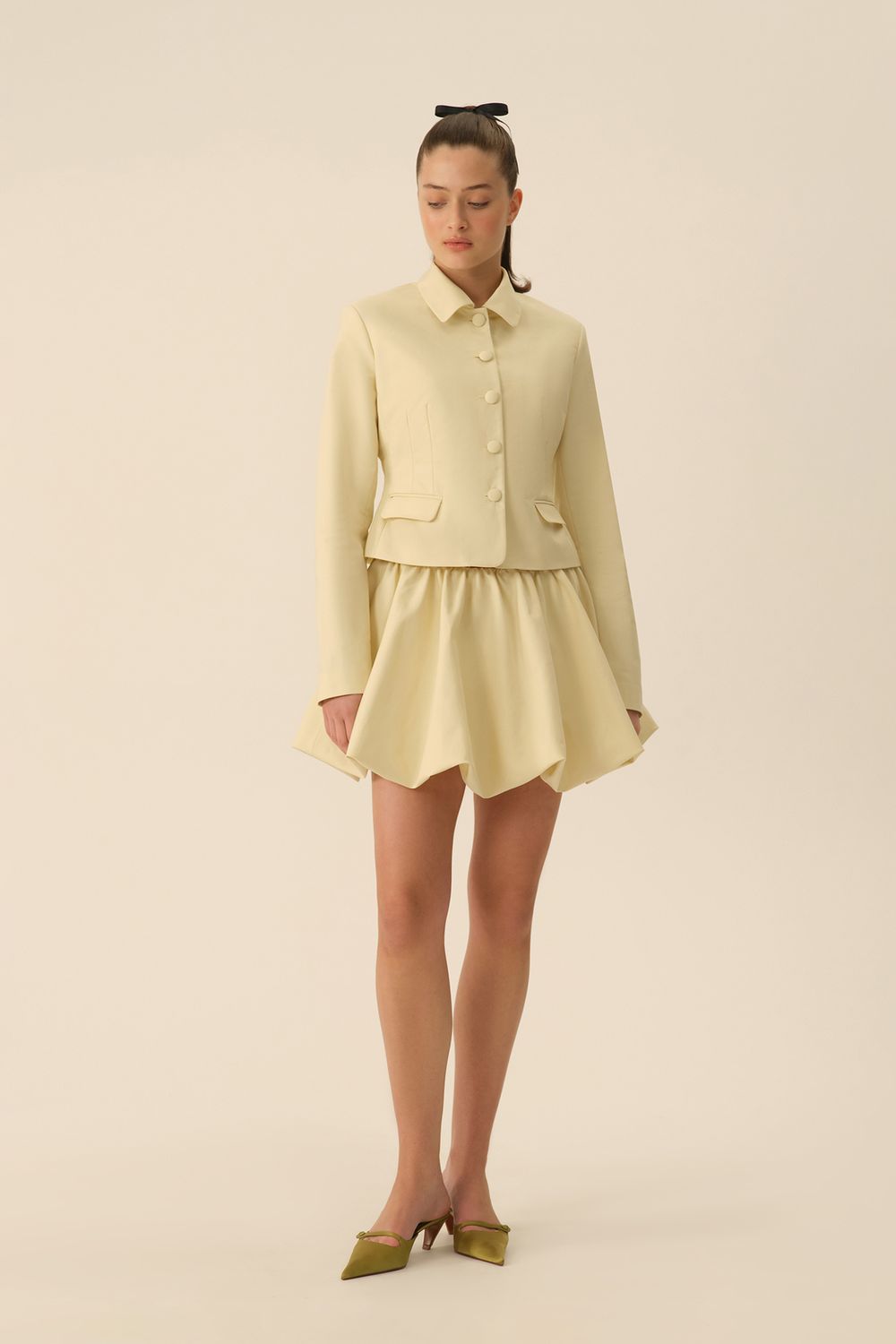 Юбка мини (Baby Doll cotton edition), сливочная