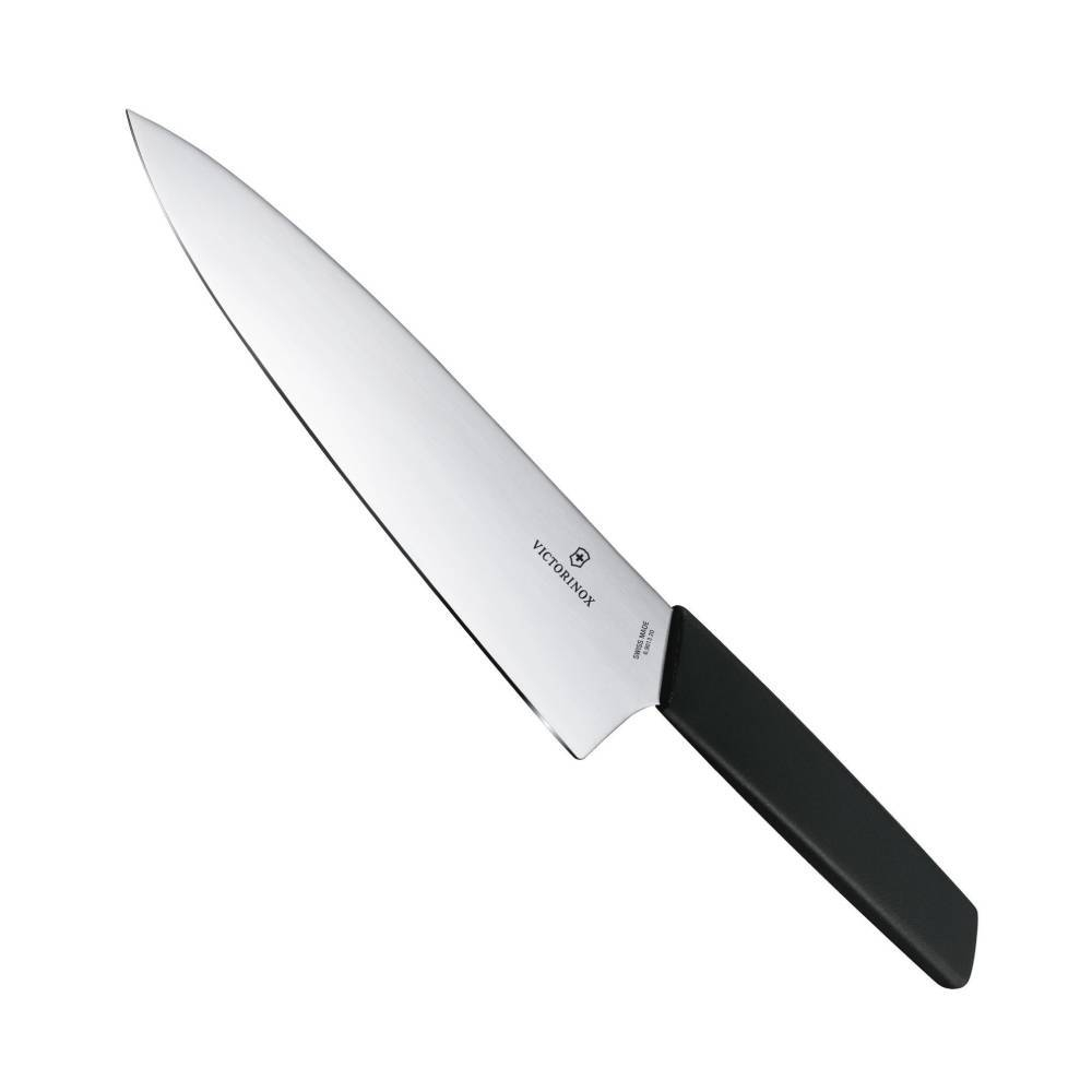 Нож кухонный Victorinox Swiss Modern (6.9013.20B) стальной разделочный лезв.200мм прямая заточка чер