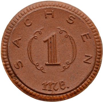 1 марка 1921 Германия (нотгельд Саксония), фарфор