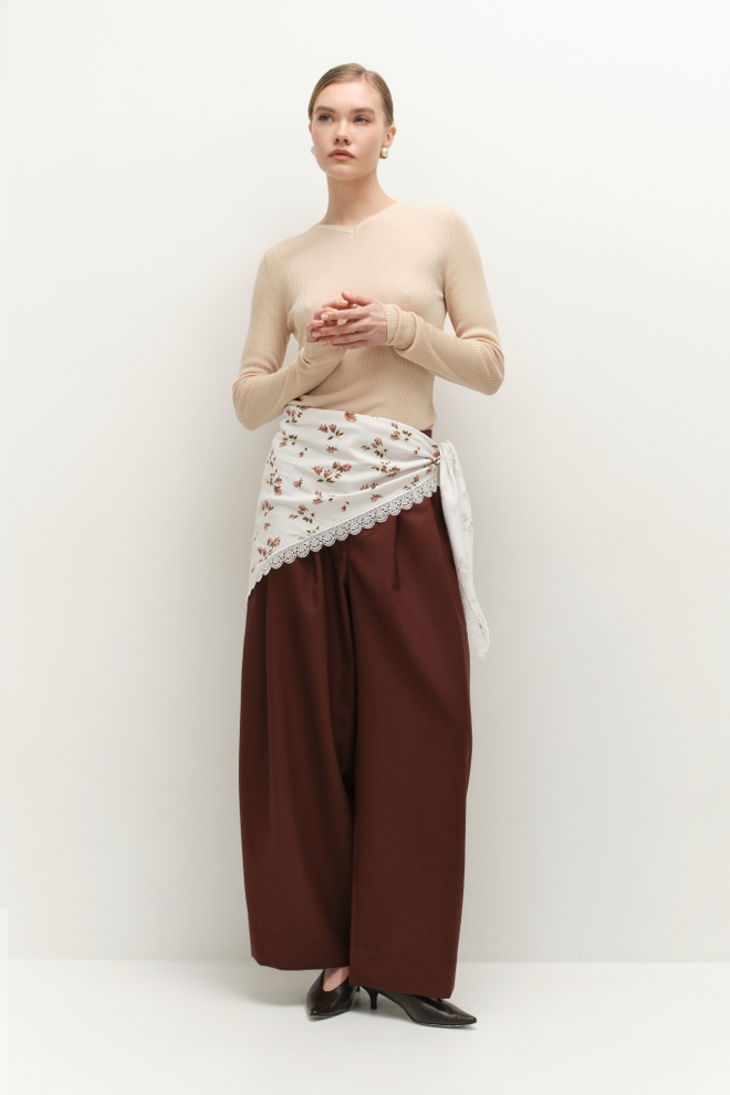 Брюки 0-образные из шерсти