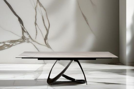 169DT-92055 Стол обеденный раскл.керам.столешница 160(40+40)*90*76см