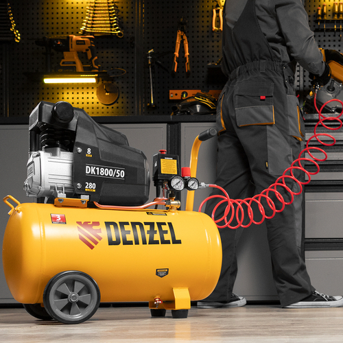 Компрессор воздушный DK1800/50,Х-PRO 1,8 кВт, 280л/мин, 50л// Denzel