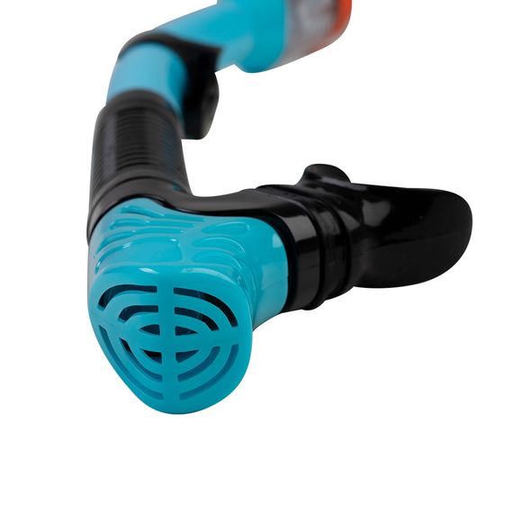 Трубка Scorpena O с двумя клапанами голубая