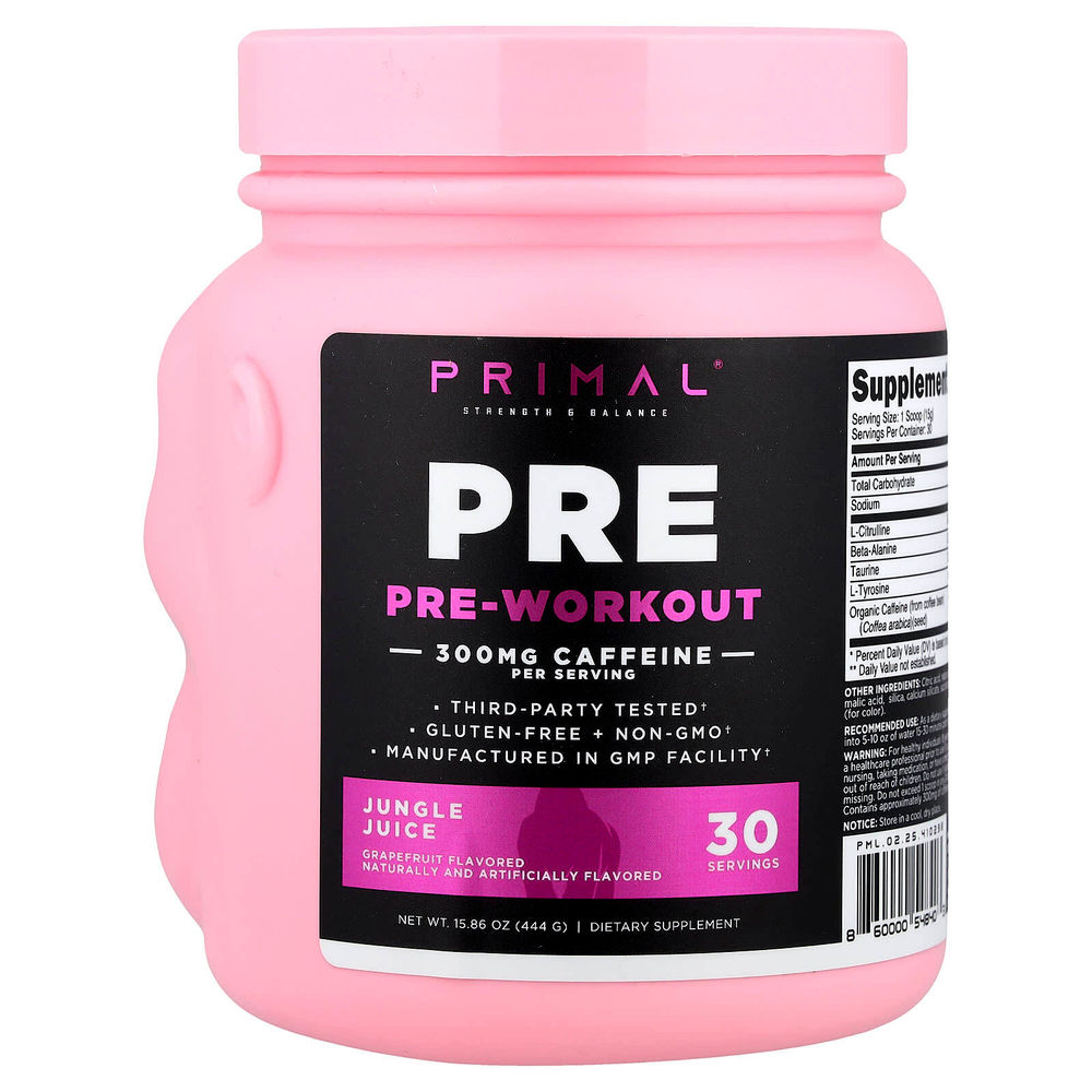 PrePrimal, предтренировочный комплекс, Jungle Juice, 444 г (15,86 унции)