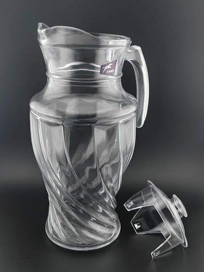 Графин стеклянный 1,8 л. с крышкой