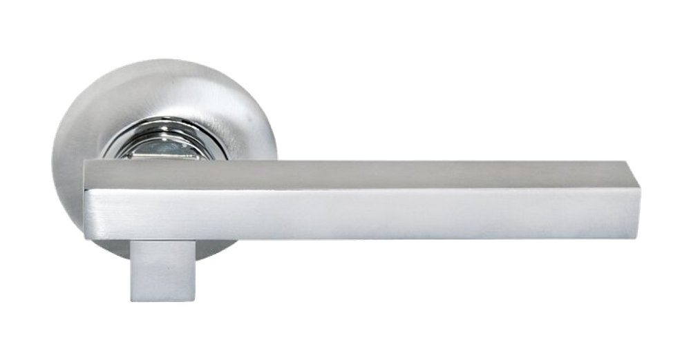 Дверная ручка Morelli POMPIDU MH-18 SC/CP Цвет – Матовый хром/полированный хром