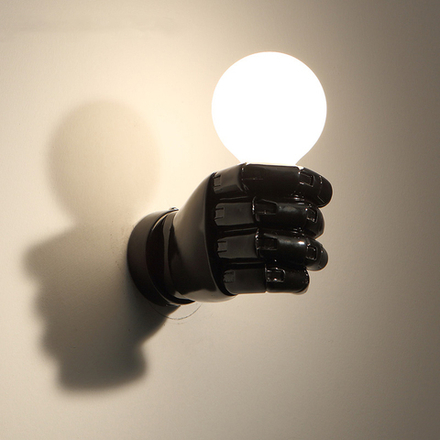 Wall design lamp Hand  (Black)