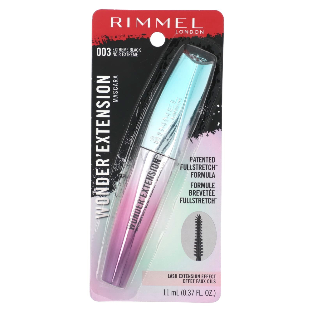 Rimmel London, Wonder'Extension, тушь для ресниц, оттенок 003 насыщенный черный, 11 мл (0,37 жидк. унции)