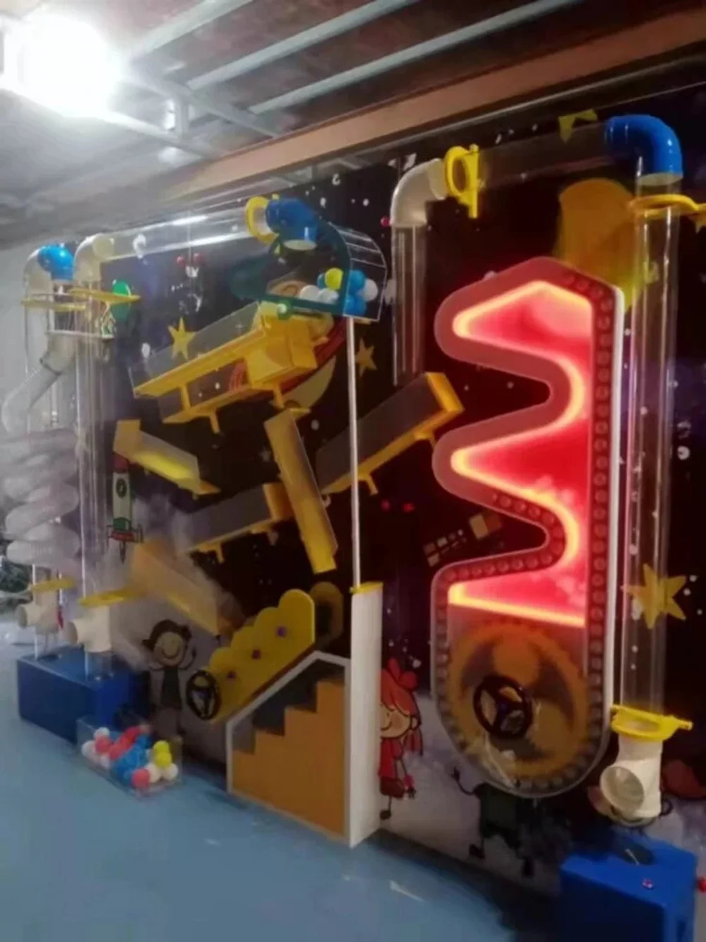 Интерактивная стена с пневмолабиринтом длина 3,6 м