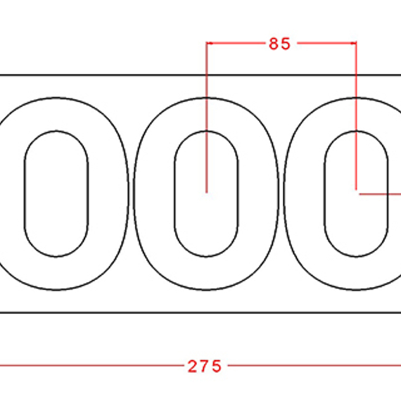 942 | Форма для шоколадных изделий &quot;Цифра-0&quot; (275*135 мм)
