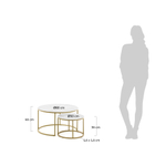 Набор из 2 приставных столиков Leonor Ø 80 см / Ø 50 см