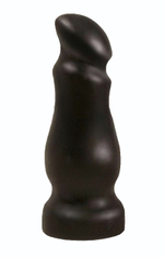 Чёрный массажёр простаты с приплюснутой головкой - 13 см. (Цвет: черный)