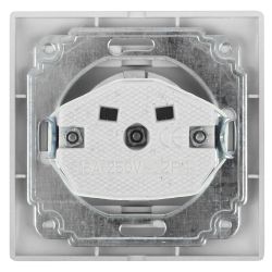 Розетка Intro Plano 1-201-01 без заземления 2P 16А-250В IP20 СУ белый