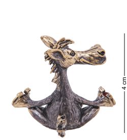 Народные промыслы AM-4187 Фигурка «Лошадь-Дзен» (латунь, янтарь)