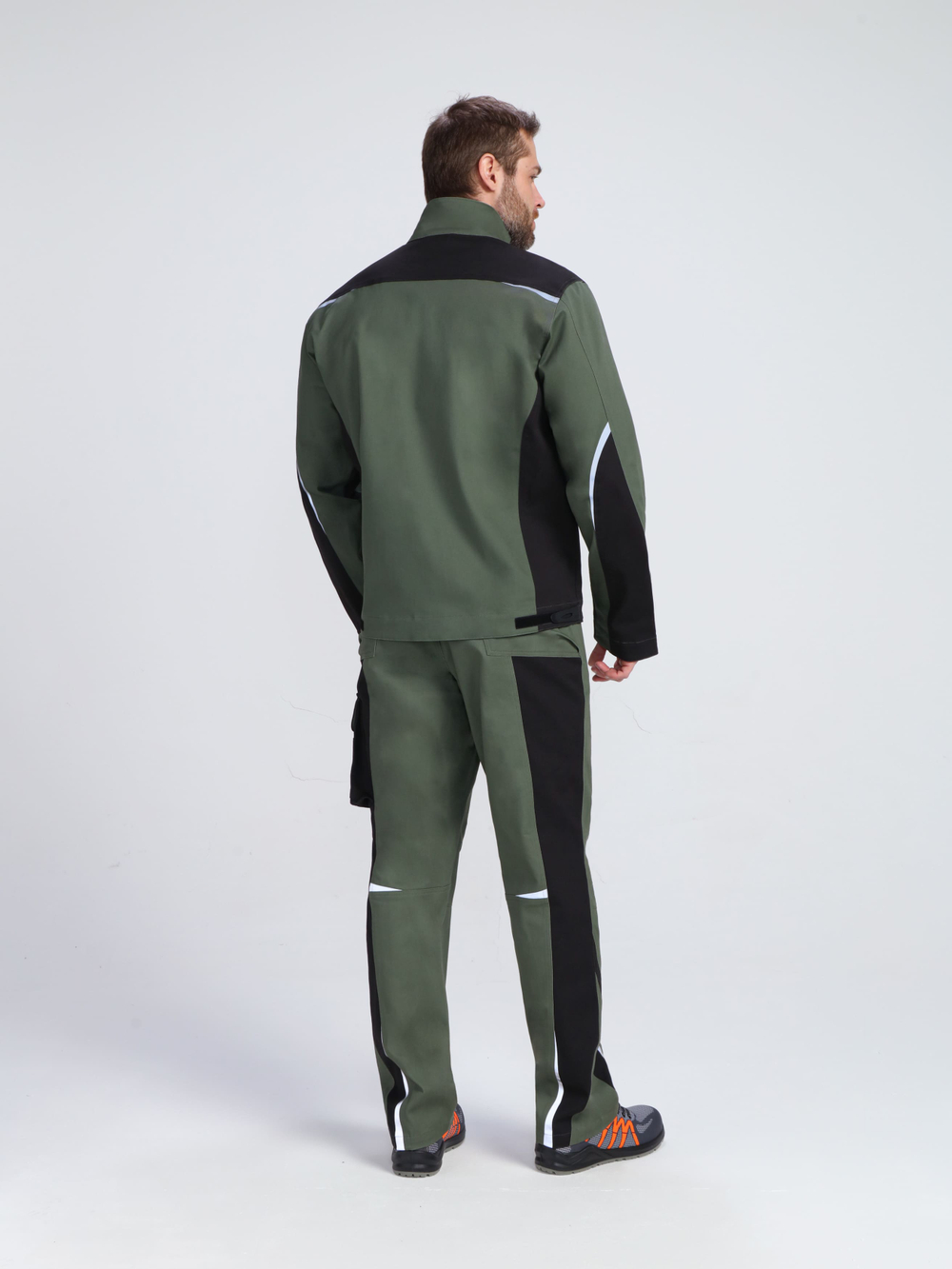 Куртка ProfLineLeader (тк.Хлопок/Спандекс,260), хаки/черный