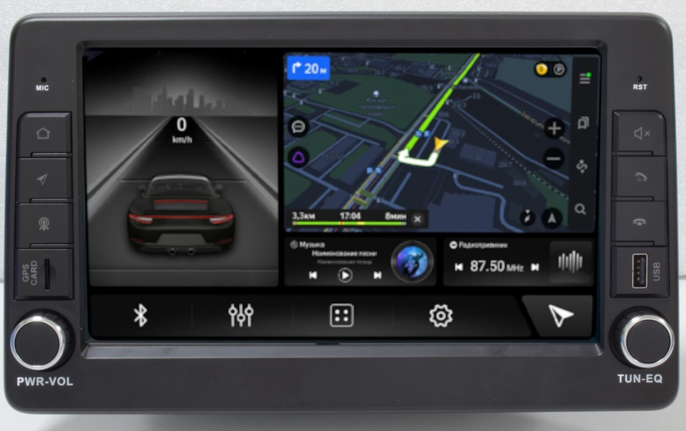 Магнитола для Renault Arkana 2019+, Duster 2020+ (цветное ШГУ) - Parafar PF156XHD9 на Android 10, 8-ЯДЕР, 4ГБ-64ГБ, SIM-слот