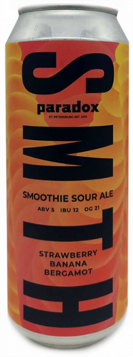 Пиво Парадокс СМТХ: Клубника, Банан, Бергамот / Paradox SMTH: Strawberry, Banana, Bergamot 0.5л - 10шт