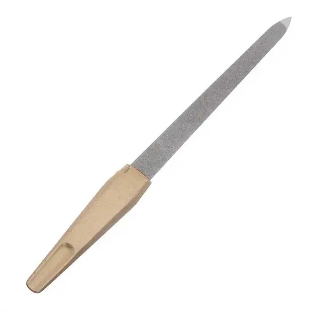 Пилка для ногтей металлическая на блистере «Ultramarine», цвет ручки золото, цвет пилки серебро,17см✦