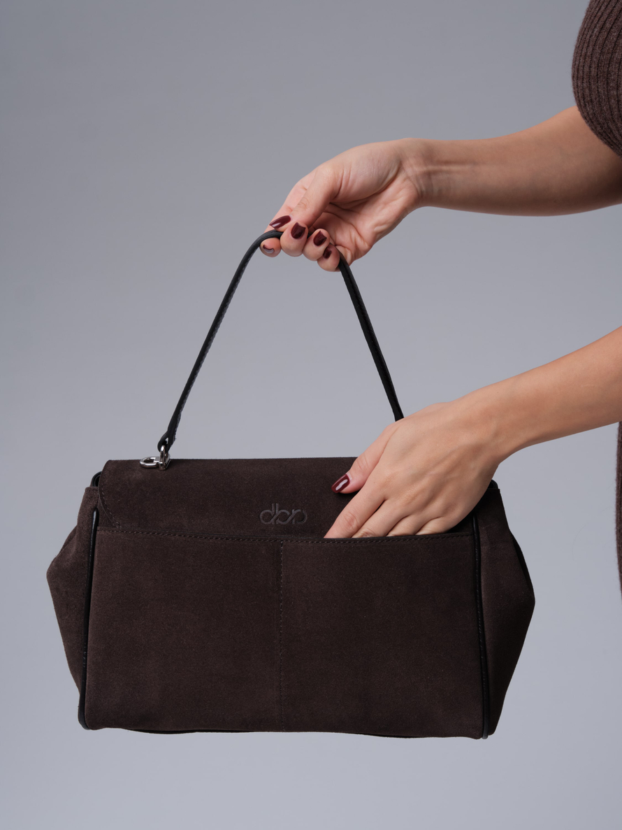 Замшевая сумка Nadi DBR 31356 темно-коричневый