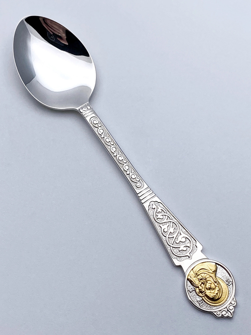 Ложка из серебра/Позолота,чернение/Казанская БМ