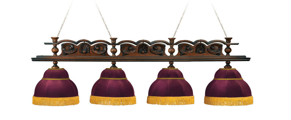 Лампа Ренессанс 4 плафона - ясень