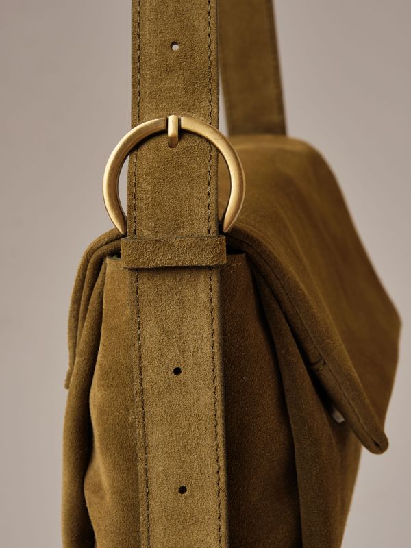 Замшевая сумка Nova DBR 31391 белый мох